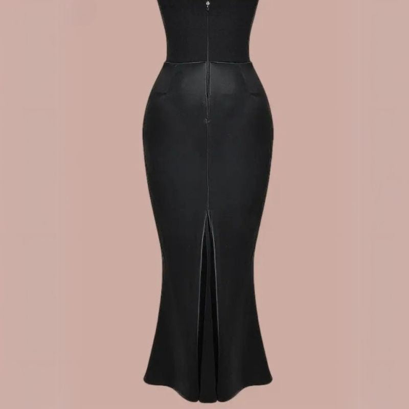 Elegant Bandeau Bustier Maxi Dress