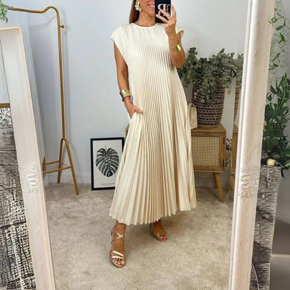 Pleated Maxi Dress