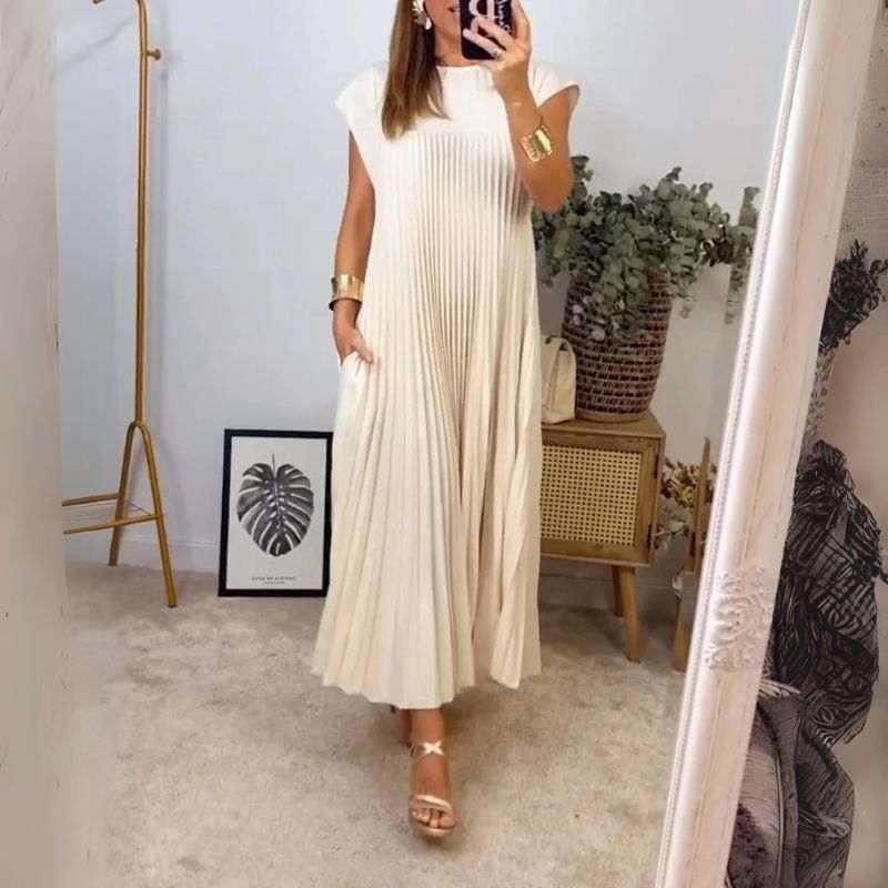 Pleated Maxi Dress